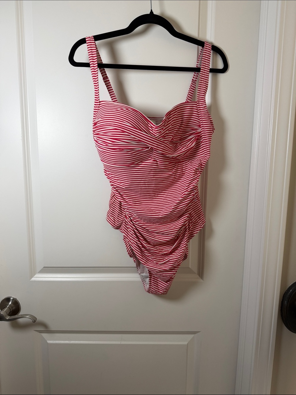 Red Striped woman’s One-Piece Swimsuit